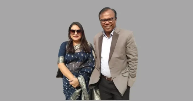 Fazlur rahman babu with his wife Kazi Roksana Akhtar family picture