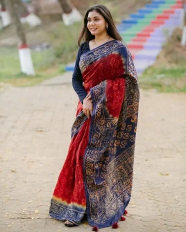 Bangladeshi model Noureen Afrose Piya in saree style