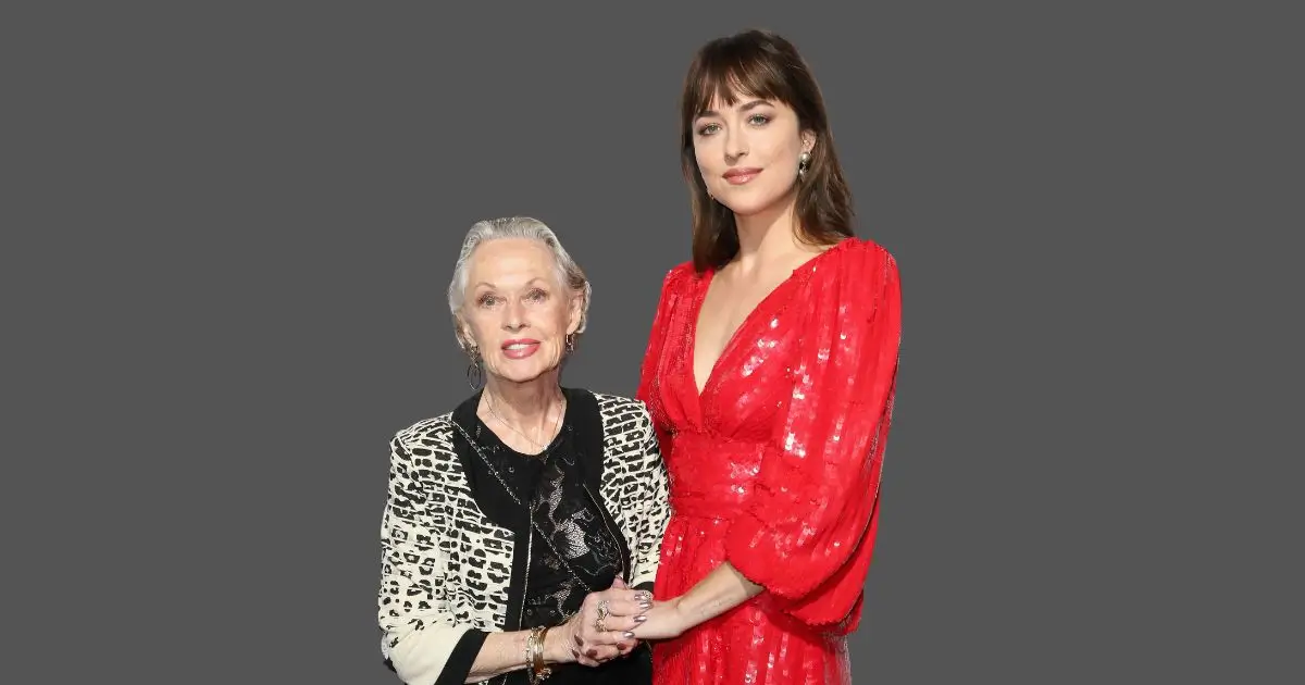 Dakota Johnson with her grand mother Tippi Hedren