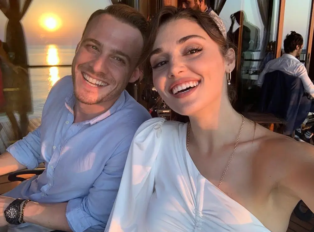Hande Erçel with her ex boyfriend Kerem Bursin