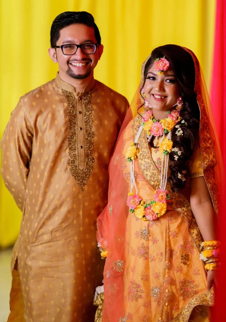 Sakib Bin Rashid and his wife Mehzabeen Ahmed wedding photo